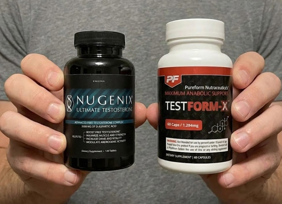 testformx and nugenix bottles