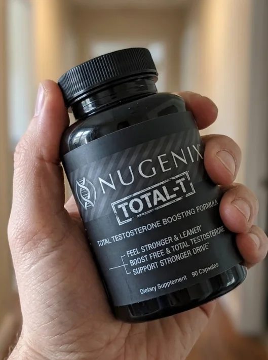 nugenix total t bottle holding bottle